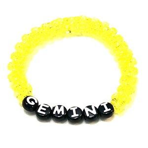 Yellow Gemini Zodiac Sign Bracelet